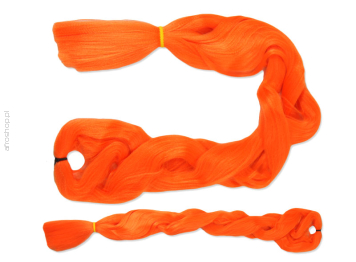 Włosy syntetyczne do warkoczyków - pomarańczowe ekstra długie duża paczka X-Pression