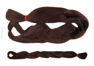 Włosy syntetyczne do warkoczyków - 100% Kanekalon - czekoladowy brąz nr 33 ekstra długie duża paczka  X-Pression