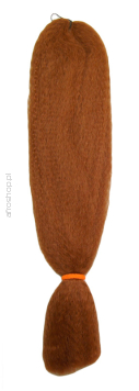 Włosy syntetyczne do warkoczyków - 100% Kanekalon - rudy brąz nr 30