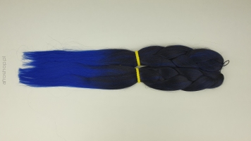 Włosy syntetyczne do warkoczyków Ombre - T1B/Blue- duża paczka X-Pression