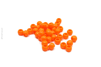 Koraliki do warkoczyków - pomarańczowe - 100 sztuk
