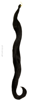 Włosy syntetyczne nr 1b - czarne pony