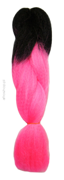 włosy ombre na warkoczyki różowe