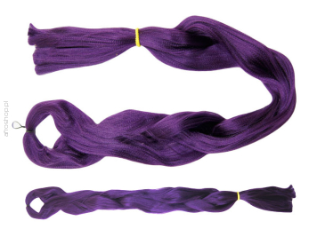 Włosy syntetyczne do warkoczyków - 100% Kanekalon - fioletowe ekstra długie bardzo duża paczka X-Pression
