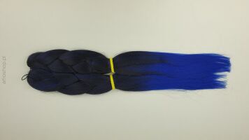 Włosy syntetyczne do warkoczyków Ombre - T1B/Blue- duża paczka X-Pression