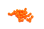 Koraliki do warkoczyków - pomarańczowe - 100 sztuk