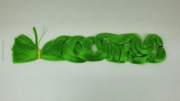 Włosy syntetyczne do warkoczyków - 100% Kanekalon - zielone ekstra długie bardzo duża paczka X-Pression